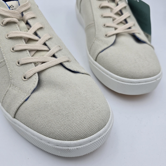 NWT TOMS Men's Leandro Brich/Admiral Blue Canvas/Pig Nubuck Lace-up Sneakers, 12 - Picture 2 of 16